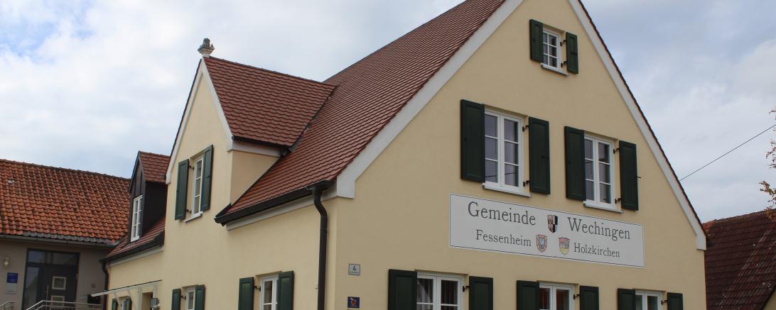 Das Rathaus der Gemeinde Wechingen.