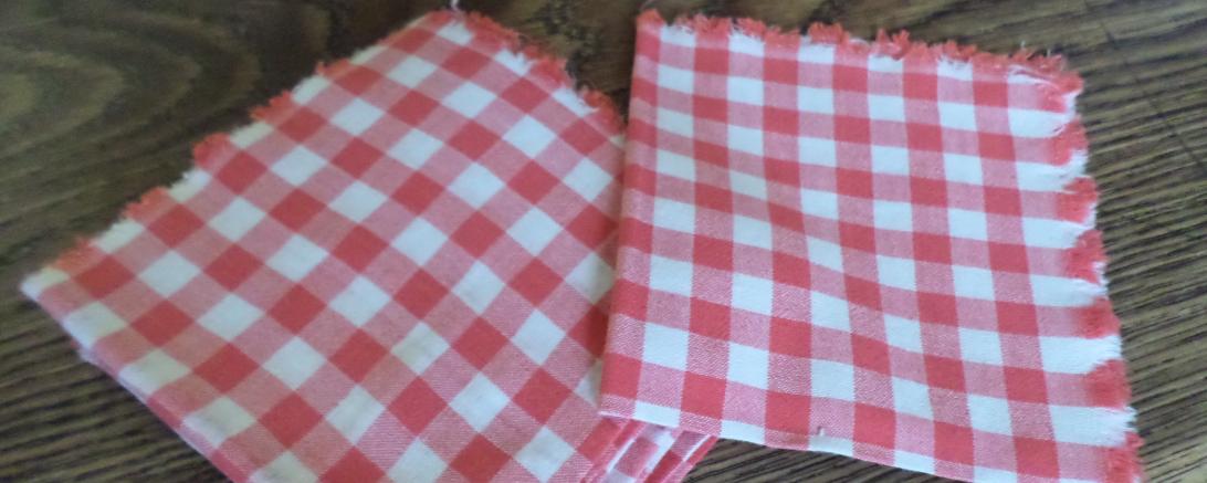 Wiederverwendbare Stoffservietten.