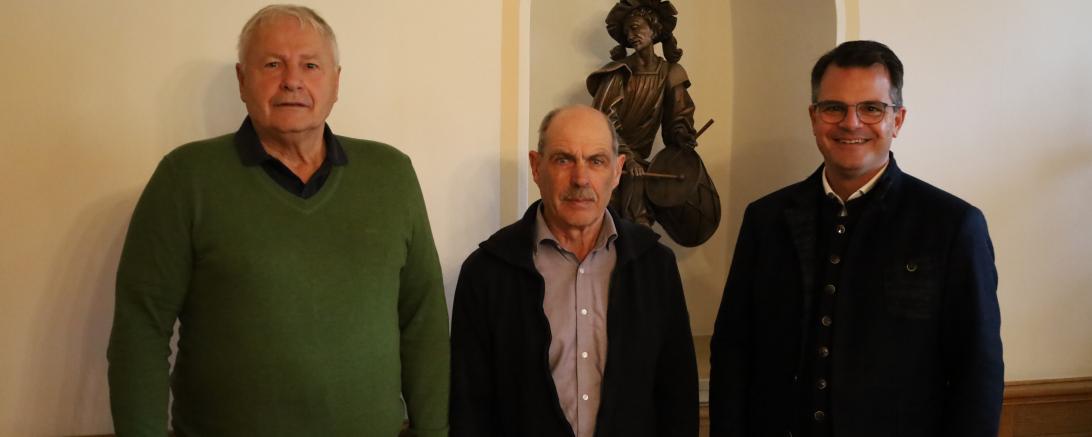 von links: Roland Wörle, Alois Stemmer, Oberbürgermeister Jürgen Sorré.