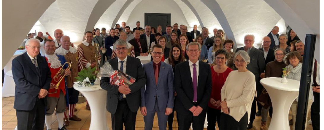 Hauptamtsleiter Peter Schiele und Stadtarchivar Dr. Wilfried Sponsel bei iherer Verabschiedungsfeier