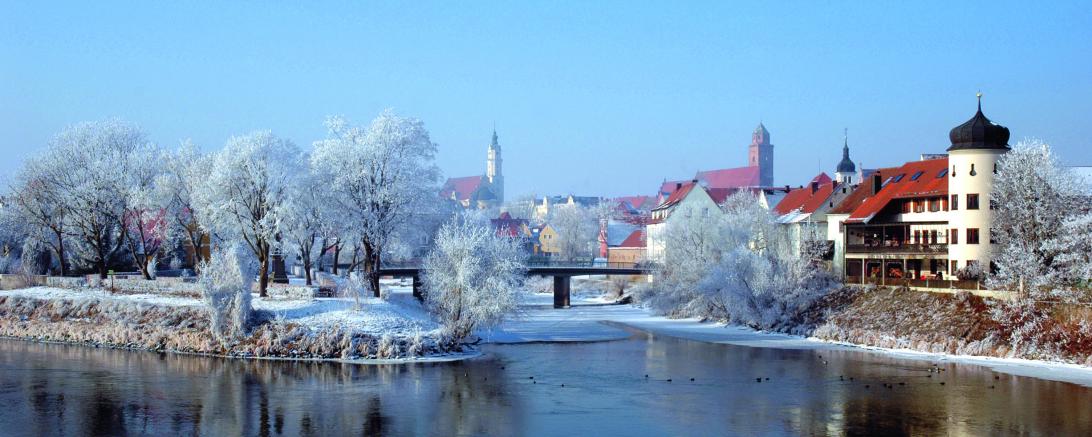 Donauwörth im Winter.