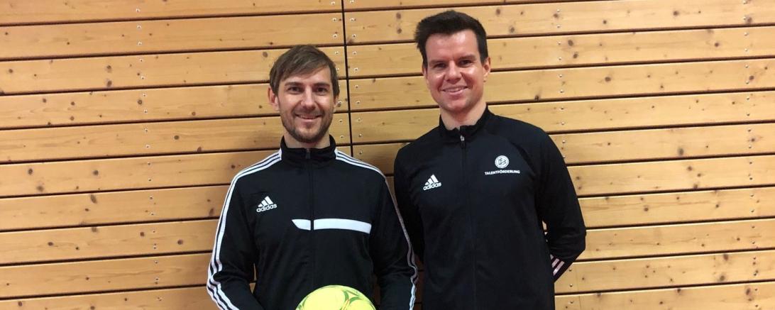 Im Bild: von links: Studienrat Dominik Schotterer sowie NLZ-Leiter Fabian Schmidt.