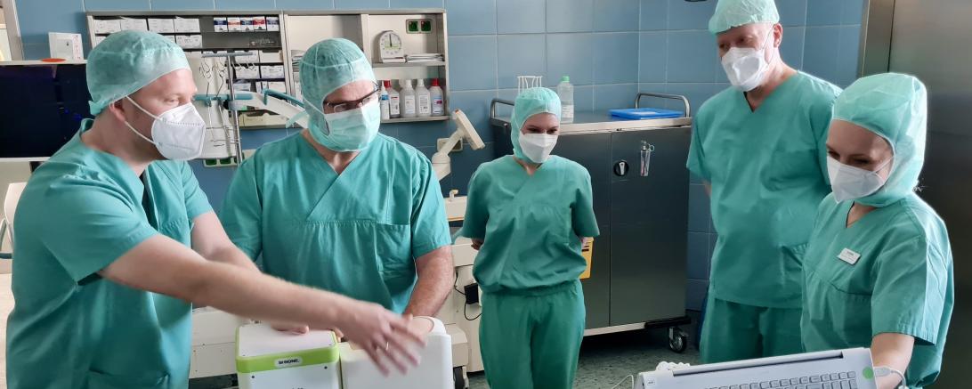 Simulator-Training mit US-Professor Carlton Reckling.