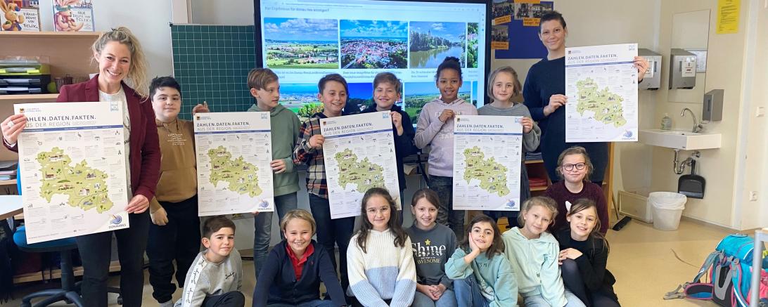 Plakat des Landkreises Donau-Ries für Grundschulklassen