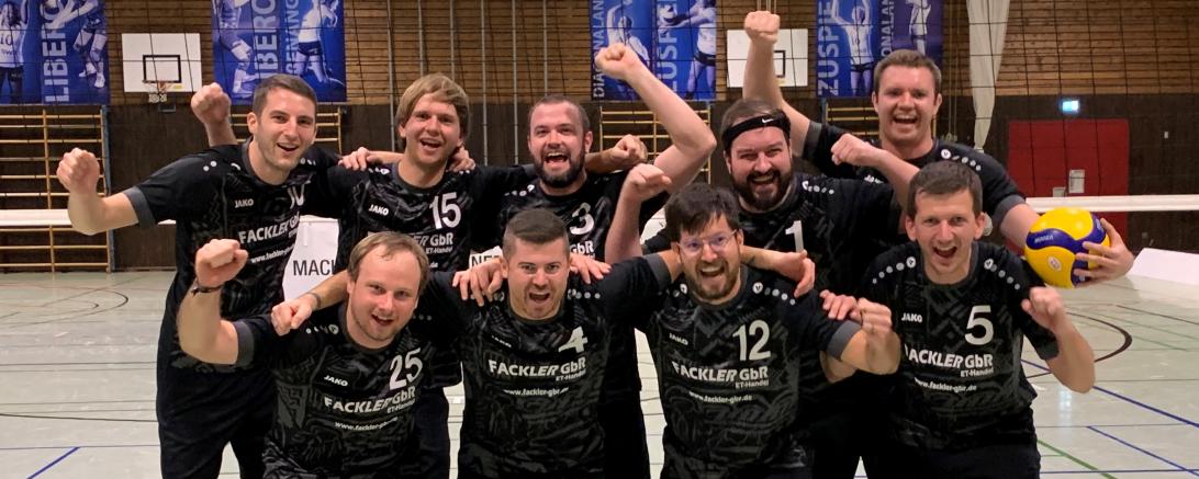 Die Gosheimer Volleyballherren bei ihrem letzten Spiel des Jahres.