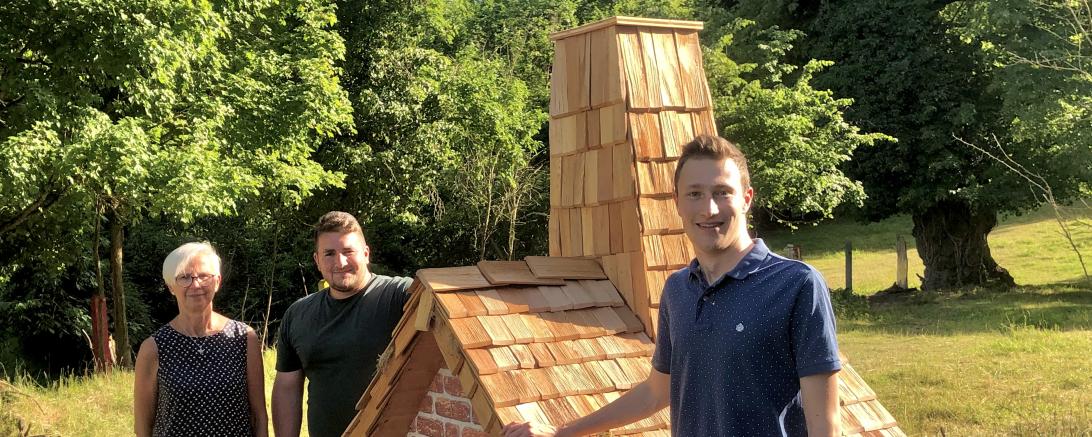 Hexenofen nach Aufbau am Harburger Märchenweg 