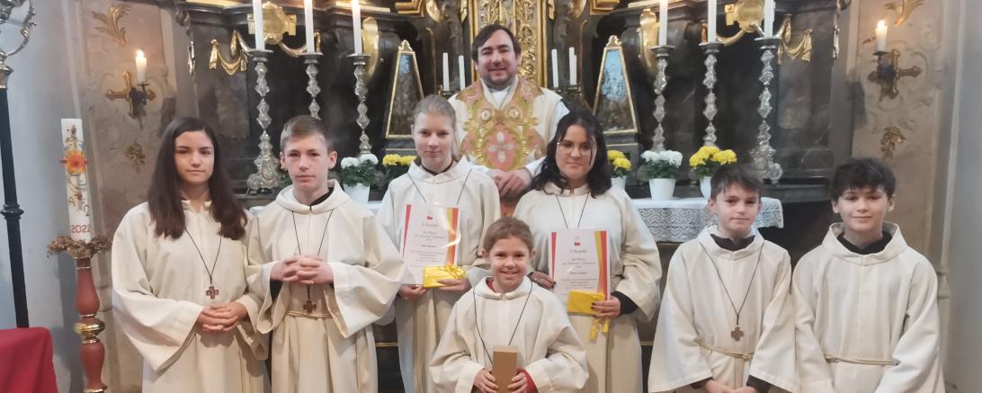 Die Ministranten der Pfarrei St. Nikolaus in Oberndorf.