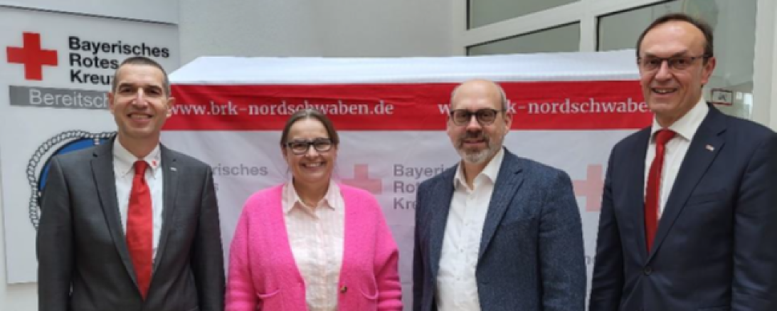 Im Bild zu sehen: Arthur Lettenbauer, Dr. Elke Frank, Robert Augustin, Johann Natzer