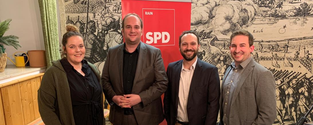 Fraktionsvorsitzende Marion Segnitzer-König, Sebastian Roloff MdB, Dritter Bgm  und OV-Vors. Daniel König, Stadtrat Christian Martin.