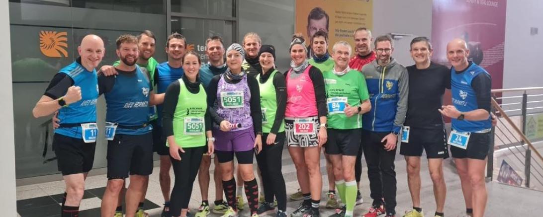 Die stolzen Läufer des Spindellaufs in Regensburg.