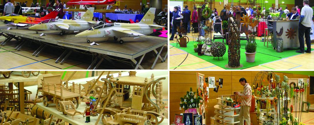 Im Bild zu sehen die Ausstellung "Modellbau-Hobby-Freizeit" 