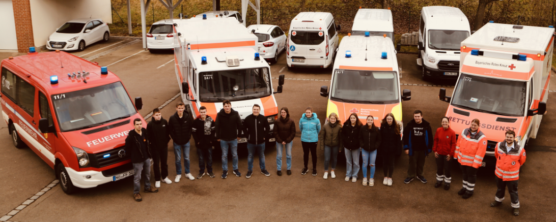 BRK Nördlingen mit der Jugendfeuerwehr aus Baldingen