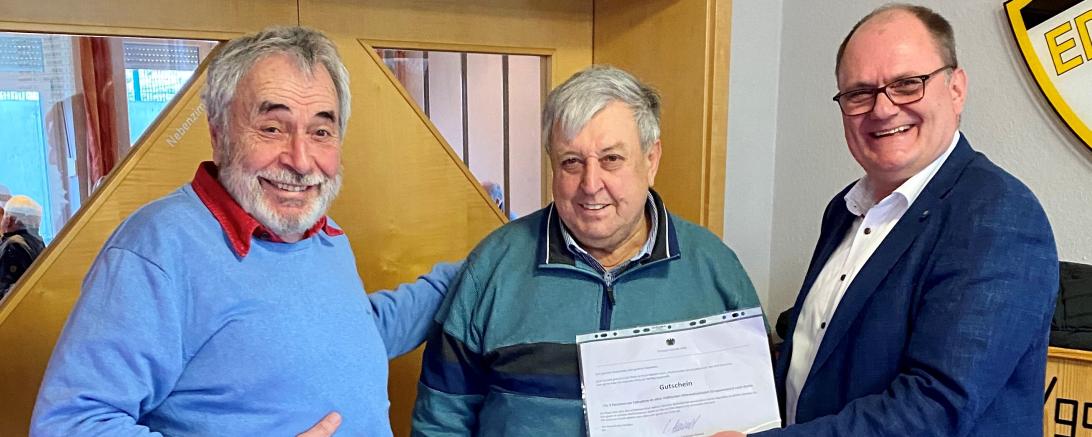 Gewinner der Berlinreise Richard Metzko und Georg Wiedemann