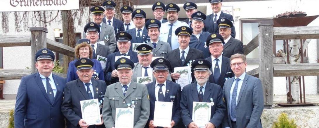 Die geehrten Mitglieder des BVK, bei der Jahreshauptversammlung.