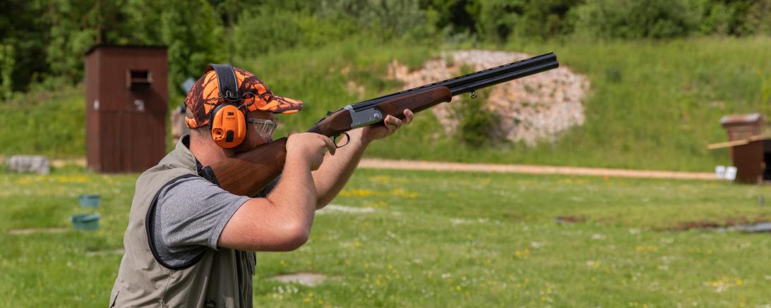 Die größte Wurfscheibenschießanlage Bayerns in Amerdingen.