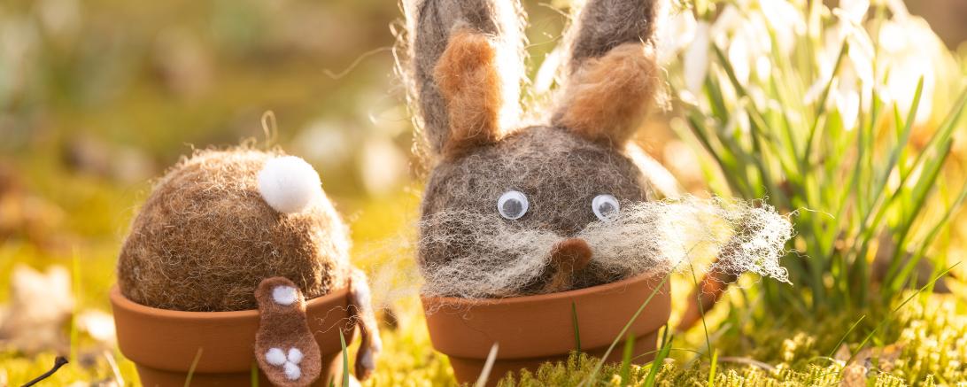 Gefilzte Osterhasen