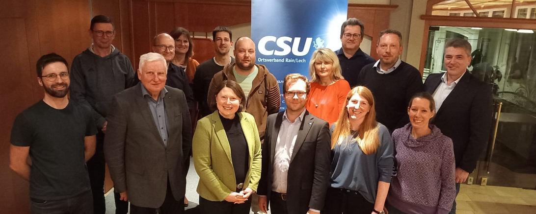Die wiedergewählte Vorstandschaft der CSU Rain.