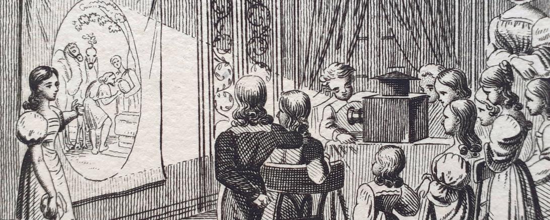 Vorführung mit Laterna Magica, 1850-1900