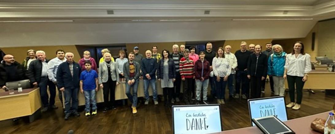 Container- und Umweltpaten beim Treffen im Landratsamt.