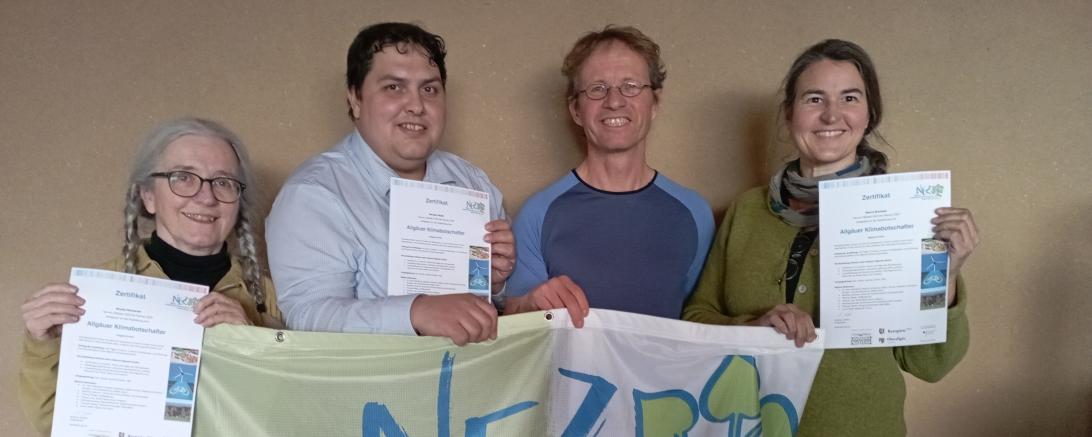 Das Bild zeigt von links nach rechts: Monika Reicherzer, Michael Näpfle, Andreas Güthler, Bianca Brandtner; auf dem Bild fehlt Renate Röding.