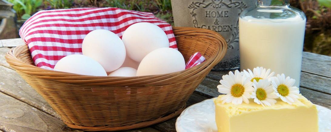 Eier, Butter, Milch