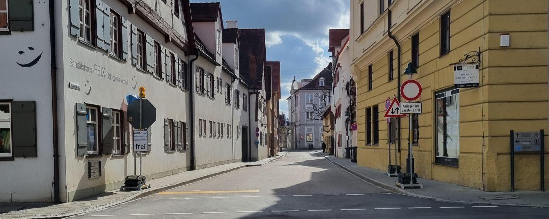 Die Herrengasse in Nördlingen.