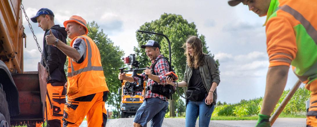 Dreharbeiten zu einem Recruiting-Film für das Landratsamt Donau-Ries.