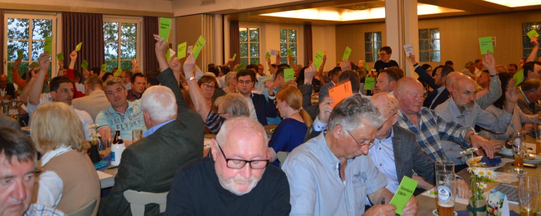 Das Bild zeigt die Abstimung