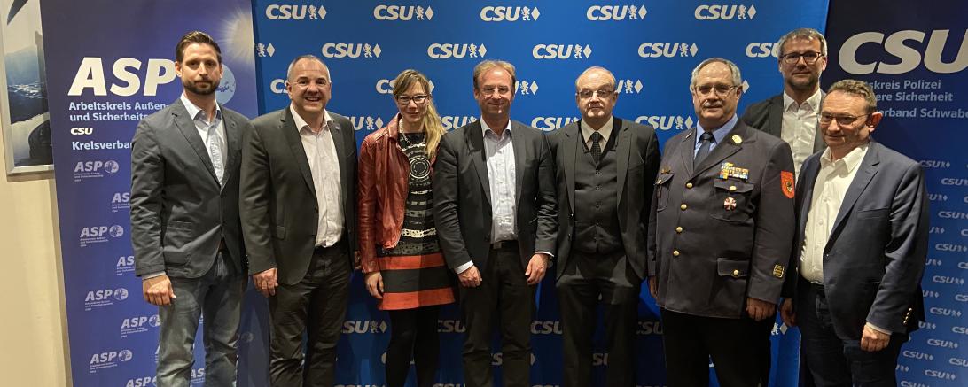 Tobias Eska, Karl Scherlin, Maximiliane Böckh, Wolfgang Fackler (MdL), Dr. Dr. Freudenberg, Heinz Mayr, Steffen Höhn und Ulrich Lange (MdB).