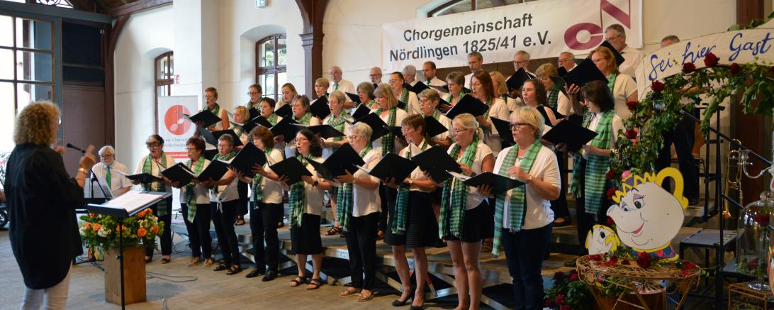 Leiterin Elke Moll hatte ein vergnügliches Programm zusammengestellt, das die Chorgemeinschaft Nördlingen mit ansteckender Singfreude präsentierte.