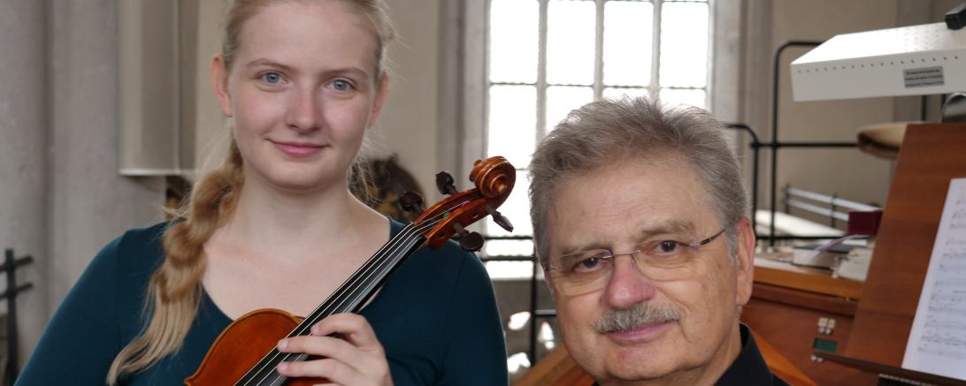 Katharina Knauer, Violine und Udo Knauer, Orgel.