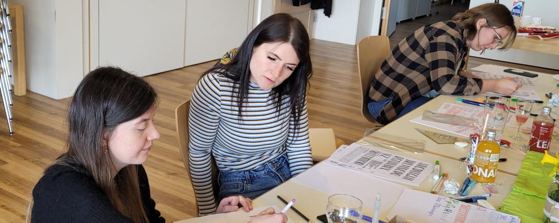 Lettering, Kreativ-Kurs im B+ Zentrum.