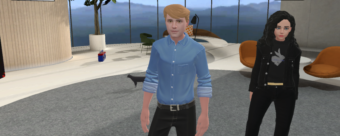 Virtuelle Zusammenarbeit in einer dreidimensionalen Umgebung.