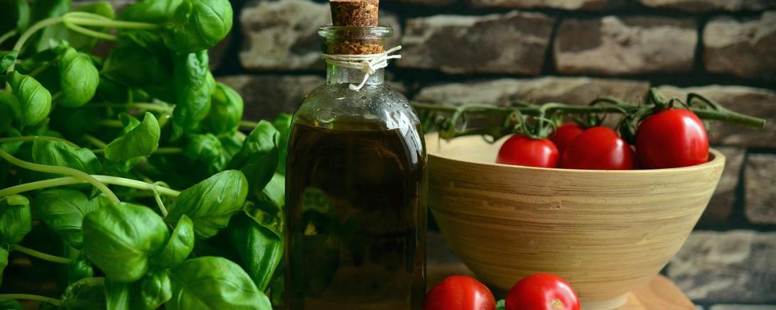Basilikum, Tomaten, Olivenöl