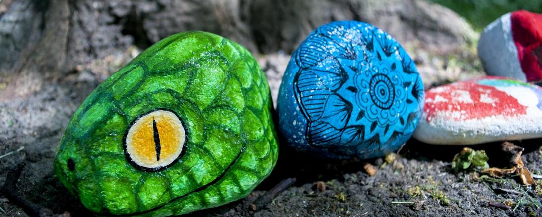 Steine bemalen, malen 