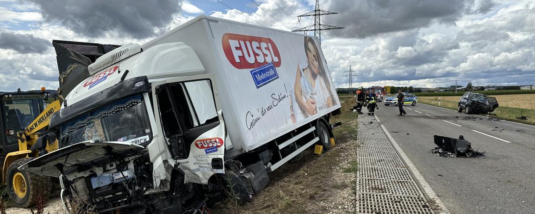 Unfall B25 bei Nördlingen
