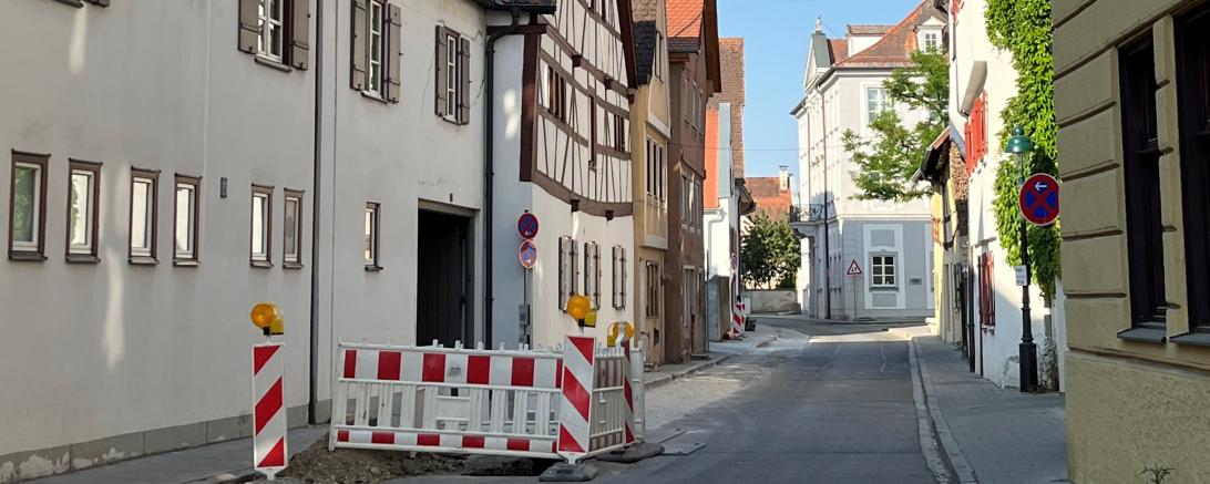 Straßensperrung Herrengasse Nördlingen