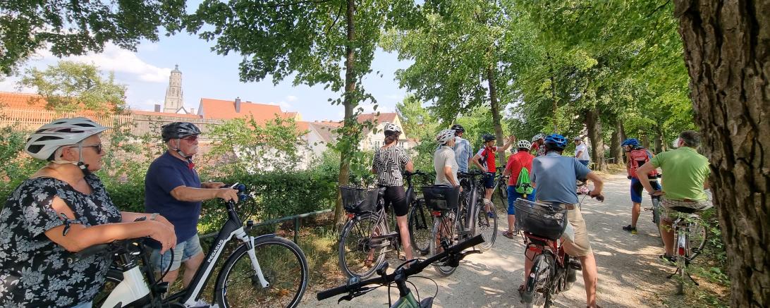 Bild vom Stadtradeln in Nördlingen.