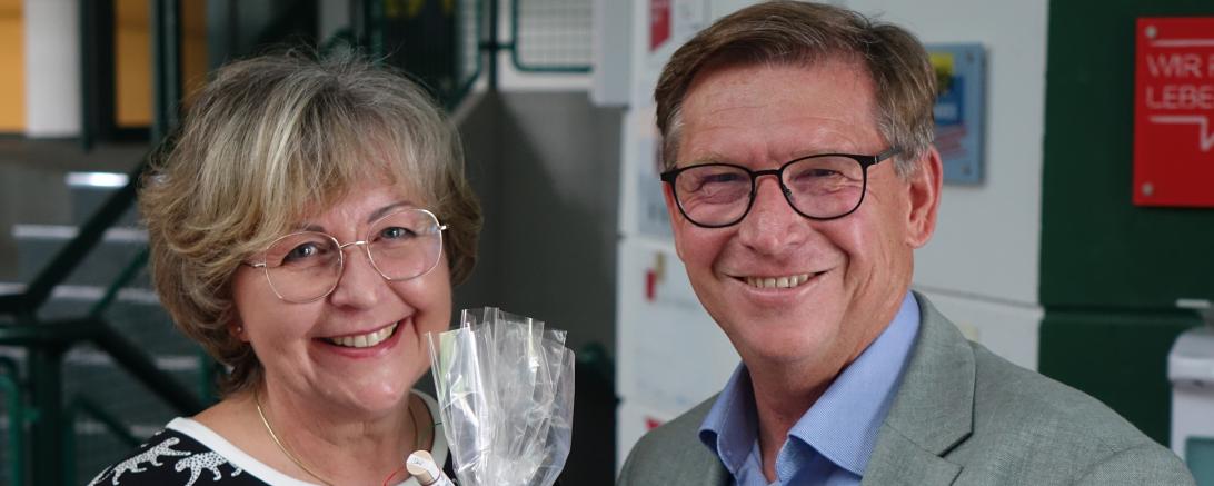 Schulleiterin Doris Barth-Rieder und Landrat Stefan Rößle.