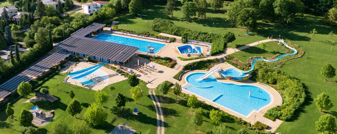 Freibad Nördlingen - Luftaufnahme
