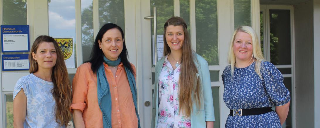 Das Bild zeigt v.l. Sabrina Daniels-Wittmeier, Katja Zeh, Theresa Haunstetter und Catherine Traub.