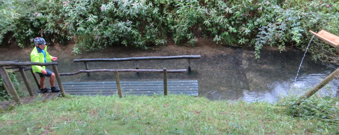 Am Natur-Kneipp-Becken gibt es auf dem Weg nach Höchstädt eine willkommene Erfrischung für die Radler.
