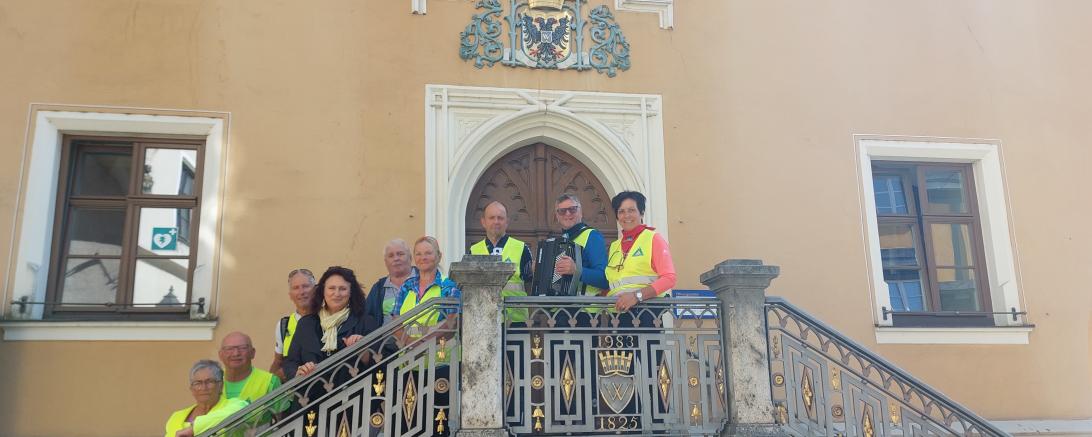 DAs Bild zeigt eine Donauwörther Fahrrad Pilgergruppe
