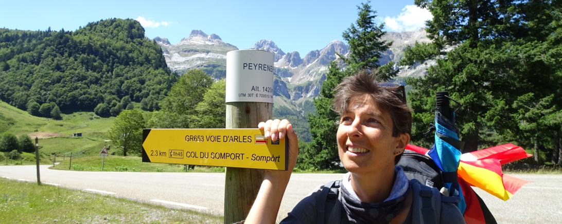 Das Bild zeigt den Jakobsweg