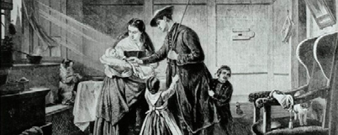 Das Bild zeigt das Rieser Landleben in der Biedermeierzeit