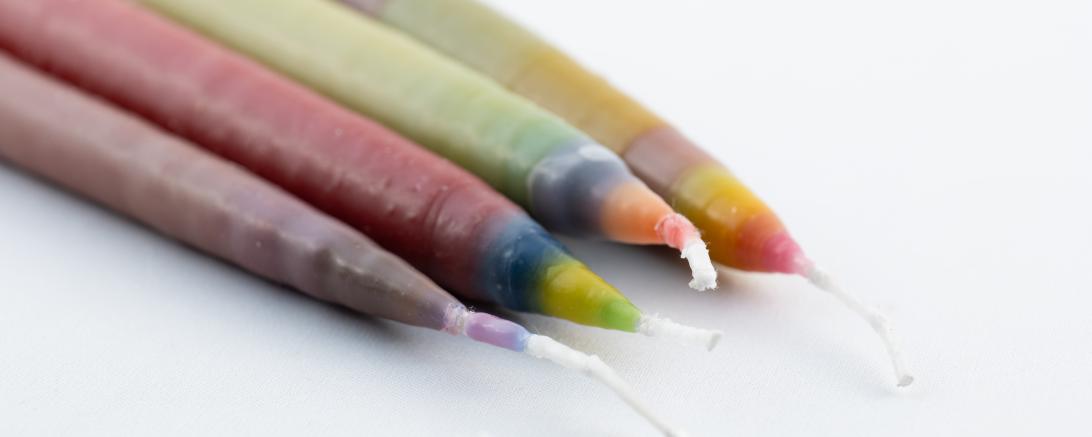 Handgezogene Wachskerzen