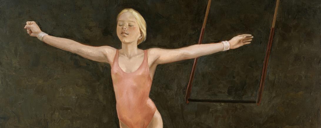 Gemälde: Fernando de la Jara, Flug, Öl auf Leinwand.