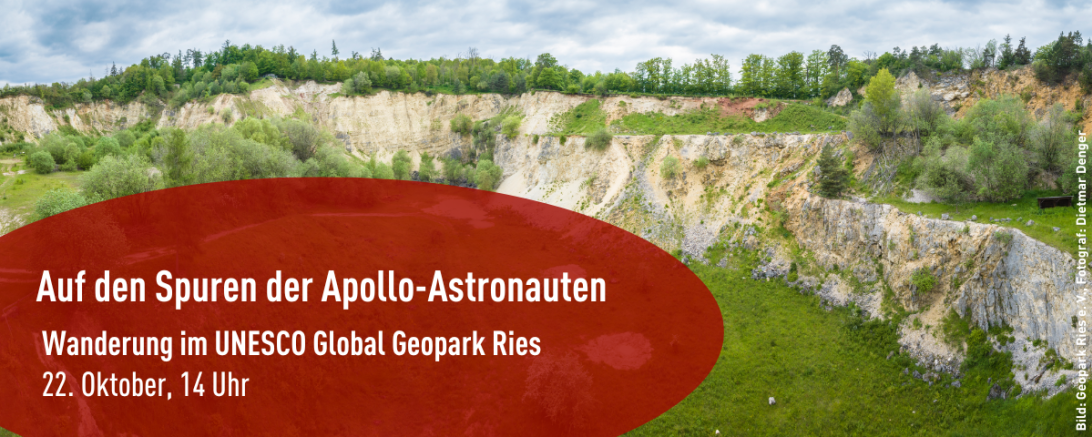 Flyer Apollo-Astronauten Wanderung.
