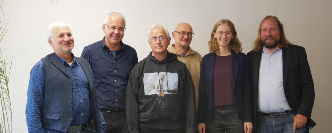 Das Bild zeigt v.l.n.r.: Karl-Heinz Bablok, Thomas Hefele, Stefan Kolonko, Gustav Dinger, Eva Lettenbauer, Anton Hofreiter 