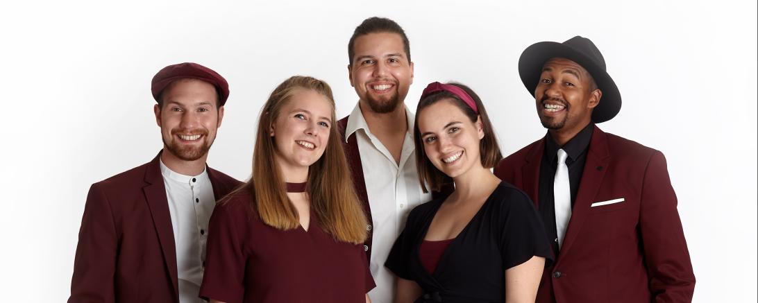 Die a cappella Band B’n’T aus Regensburg.